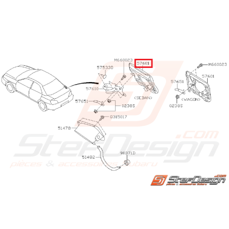 Trappe essence Subaru WRX 2001 - 2007 Break