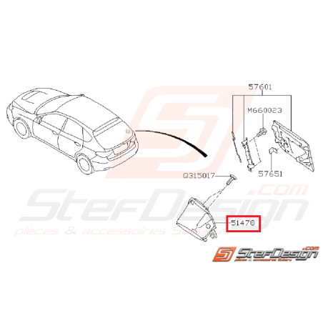 Goulotte de remplissage trappe a essence STI 08-14