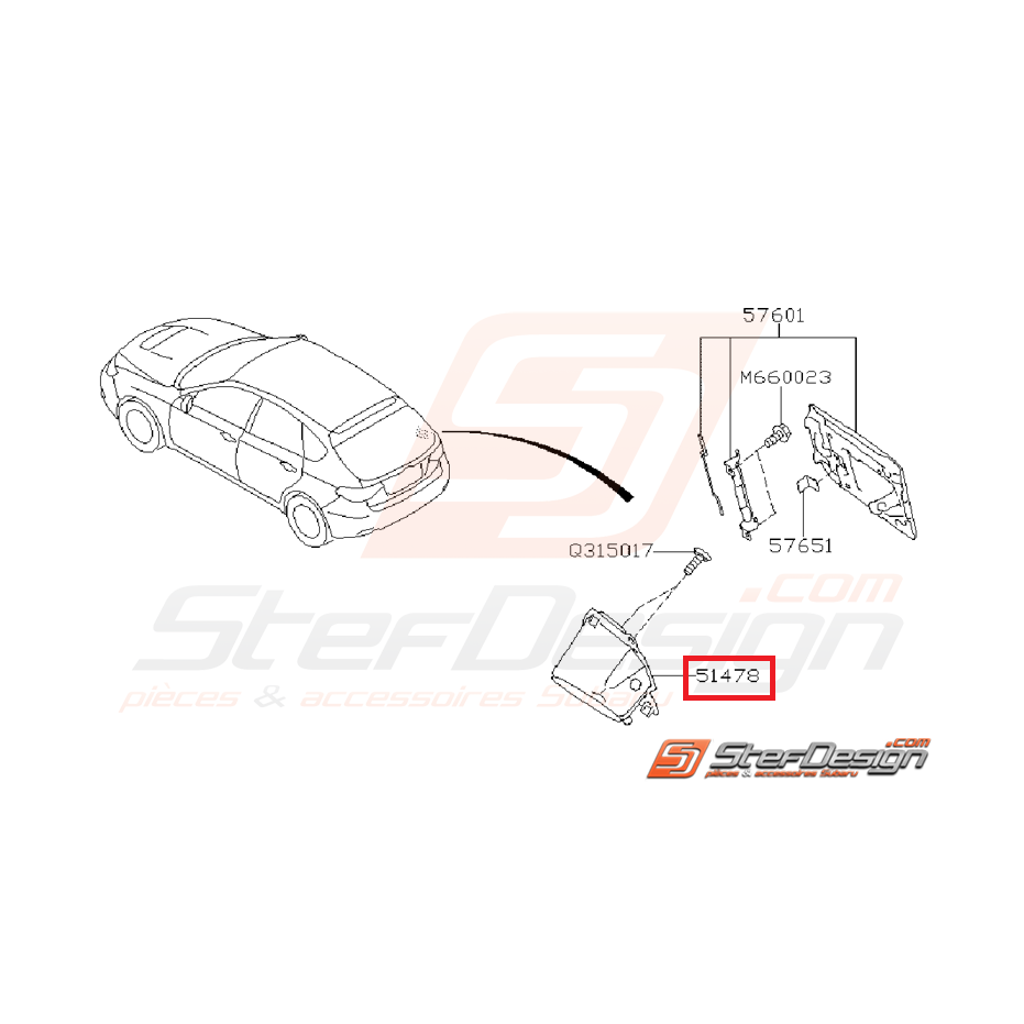 Goulotte de remplissage trappe a essence STI 08-14
