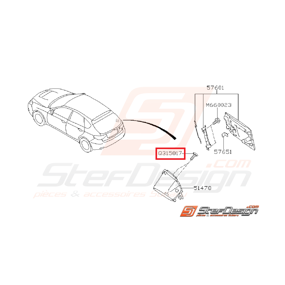 Vis trappe a essence IMPREZA GT 93-00