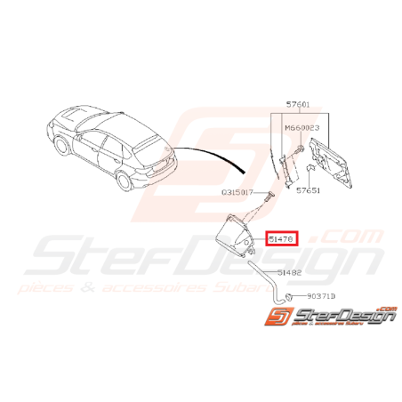 Goulotte remplissage essence WRX 08-11