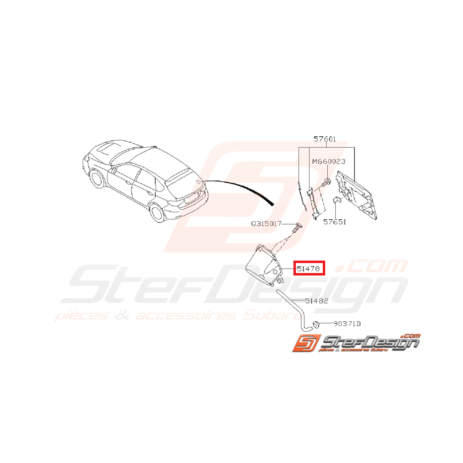 Goulotte remplissage essence WRX 08-11