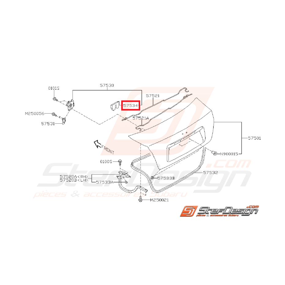 Couvercle verrouillage de coffre STI 10-14 Couvercle verrouillage de coffre STI 10-14