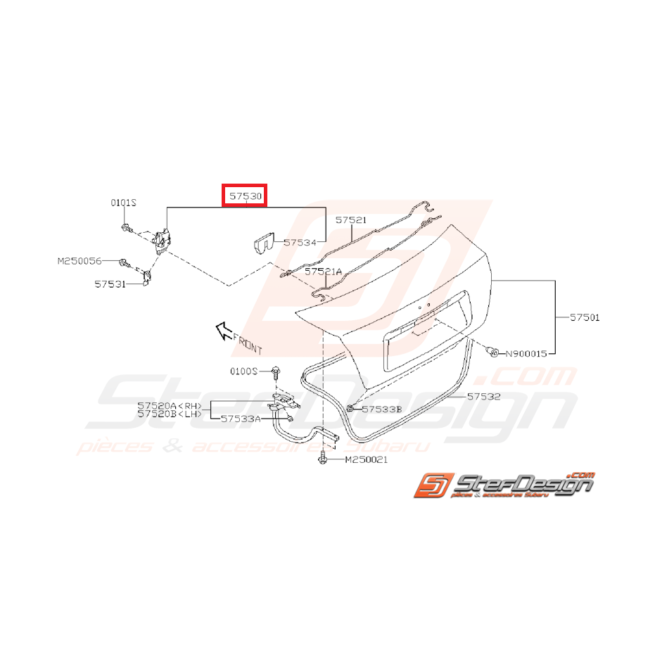 Serrure de malle de coffre pour SUBARU STI 10-14 Serrure de malle de coffre pour SUBARU STI 10-14