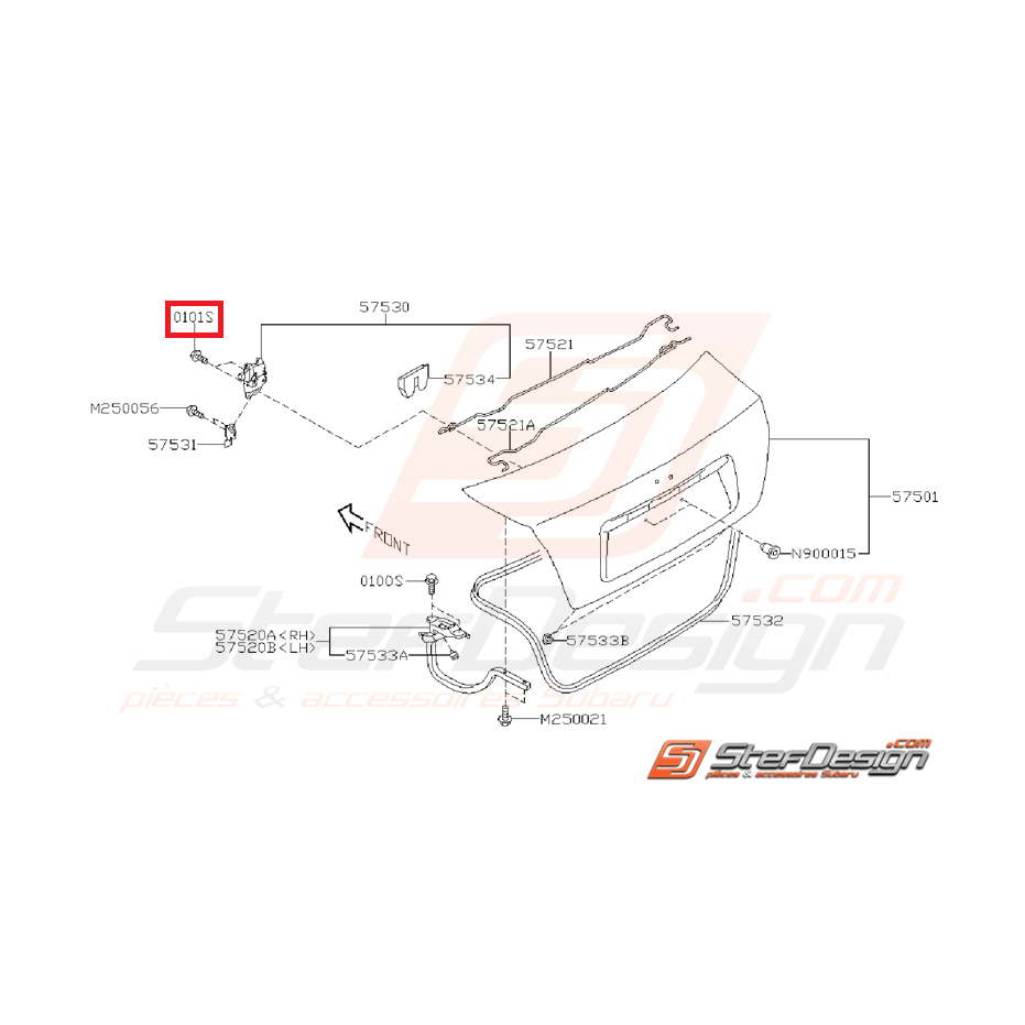 Vis fixation silent bloc barre stabilisatrice WRX/STI 01-07