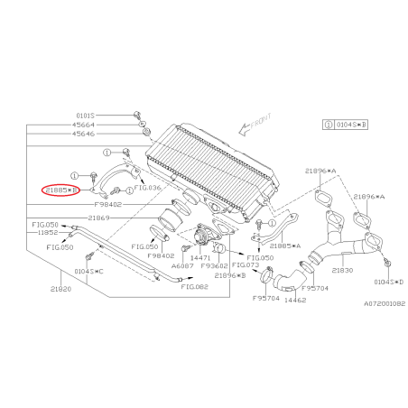 Patte de fixation droite d'échangeur STI 08-14 