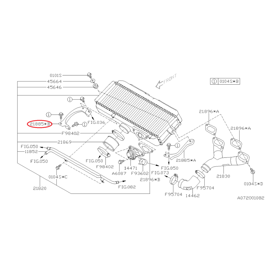 Patte de fixation droite d'échangeur STI 08-14 