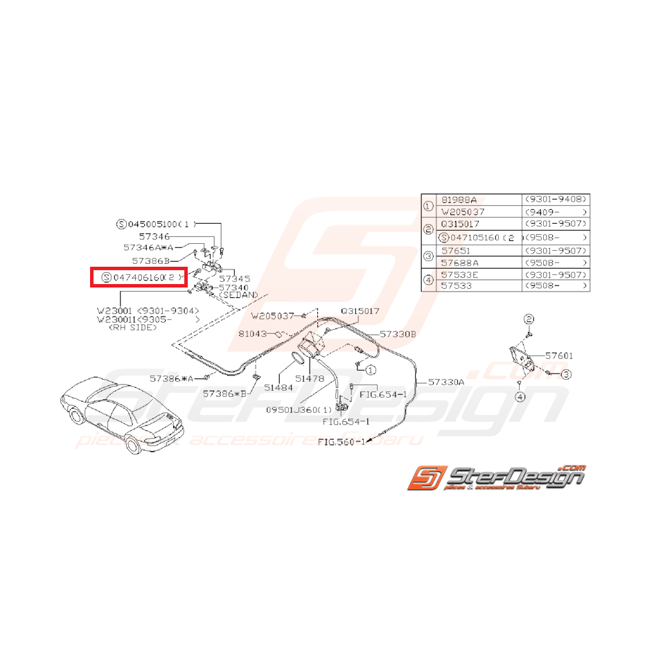 Vis pare choc avant GT 99-00