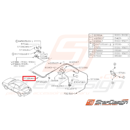 Patte trappe essence GT 93-96