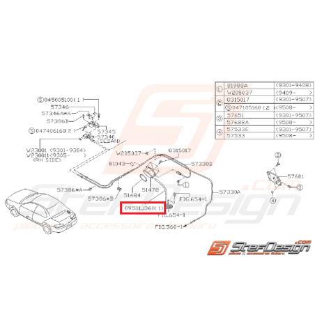 Flexible essence IMPREZA GT 93-00