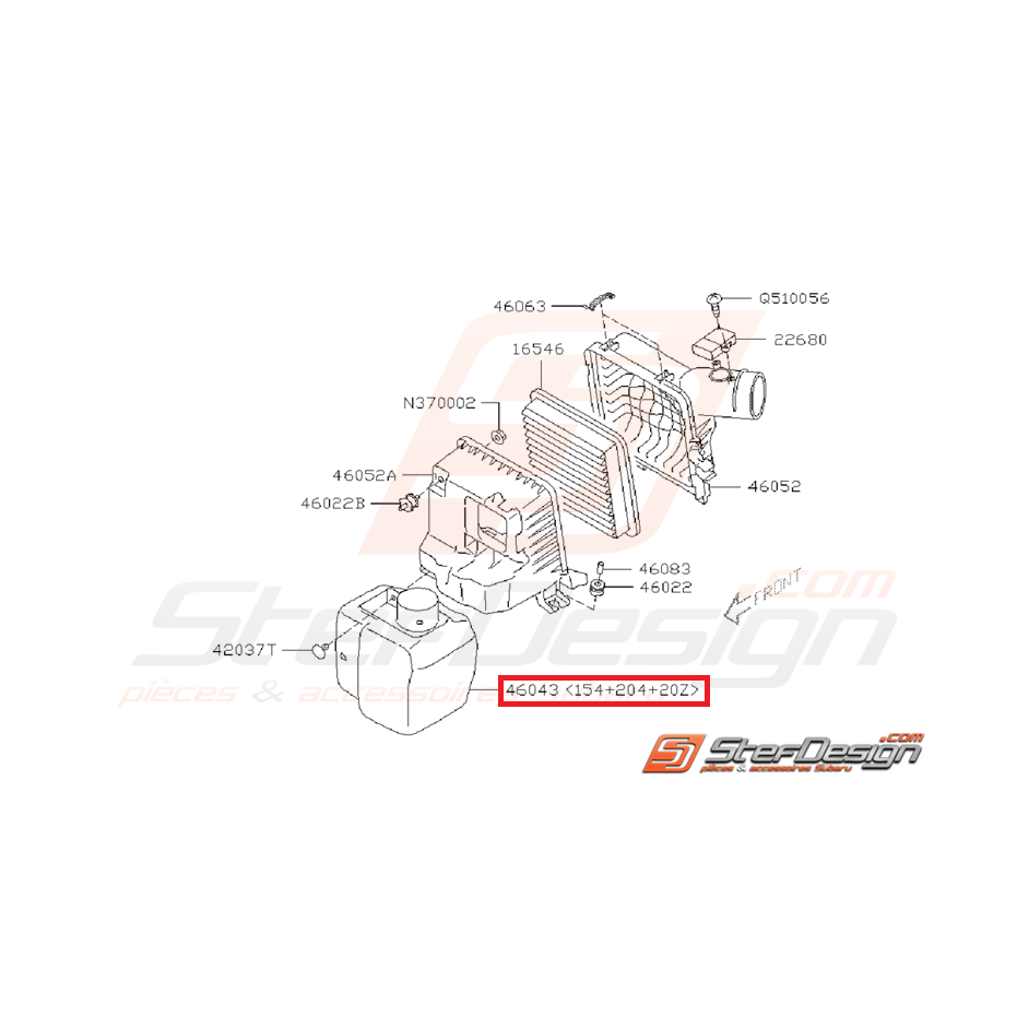 Résonateur origine subaru STI 08-14 Résonateur origine subaru STI 08-14