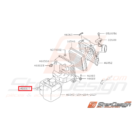 Clip de fixation boite a air STI/WRX 08-14