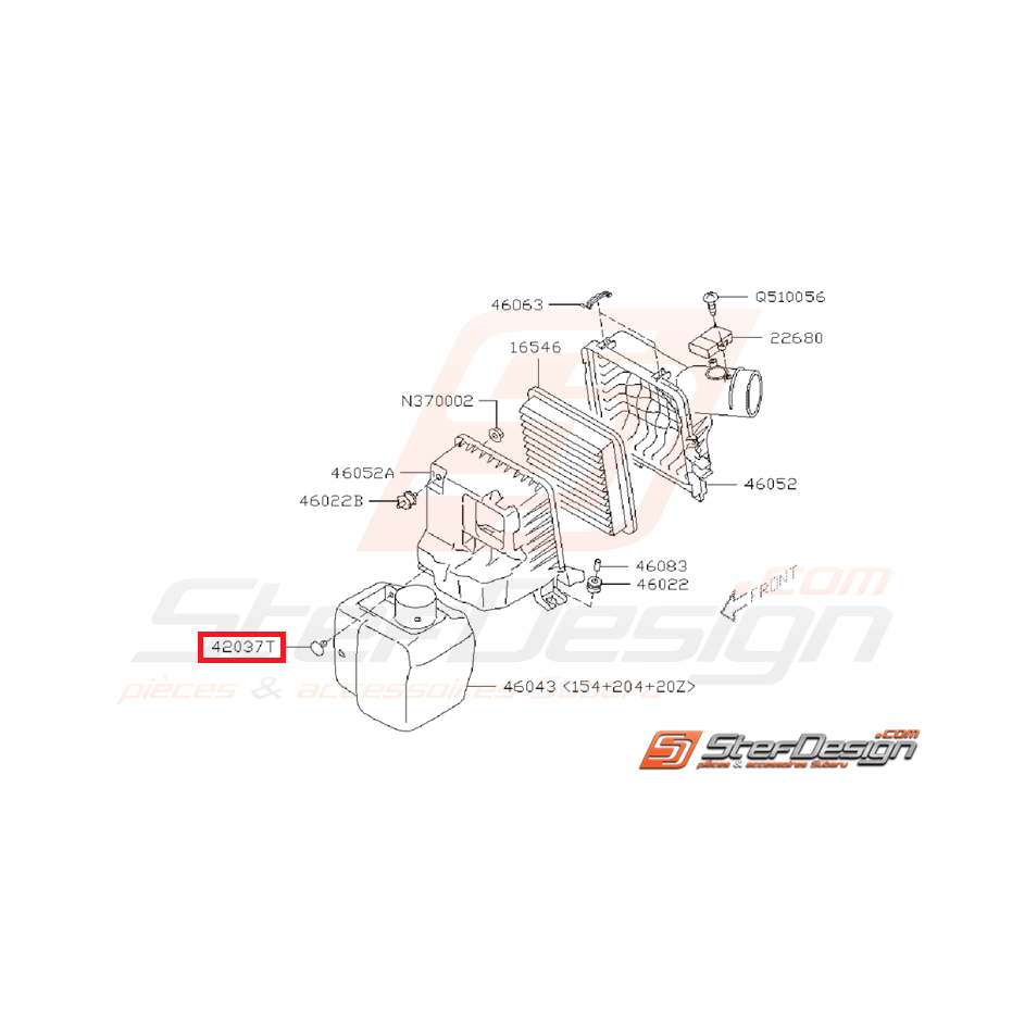 Clip de fixation boite a air STI/WRX 08-14 Clip de fixation boite a air STI/WRX 08-14