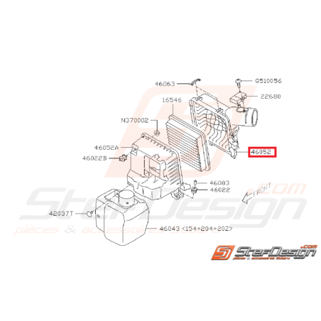 Boite a air supérieur subaru WRX/STI 08-14