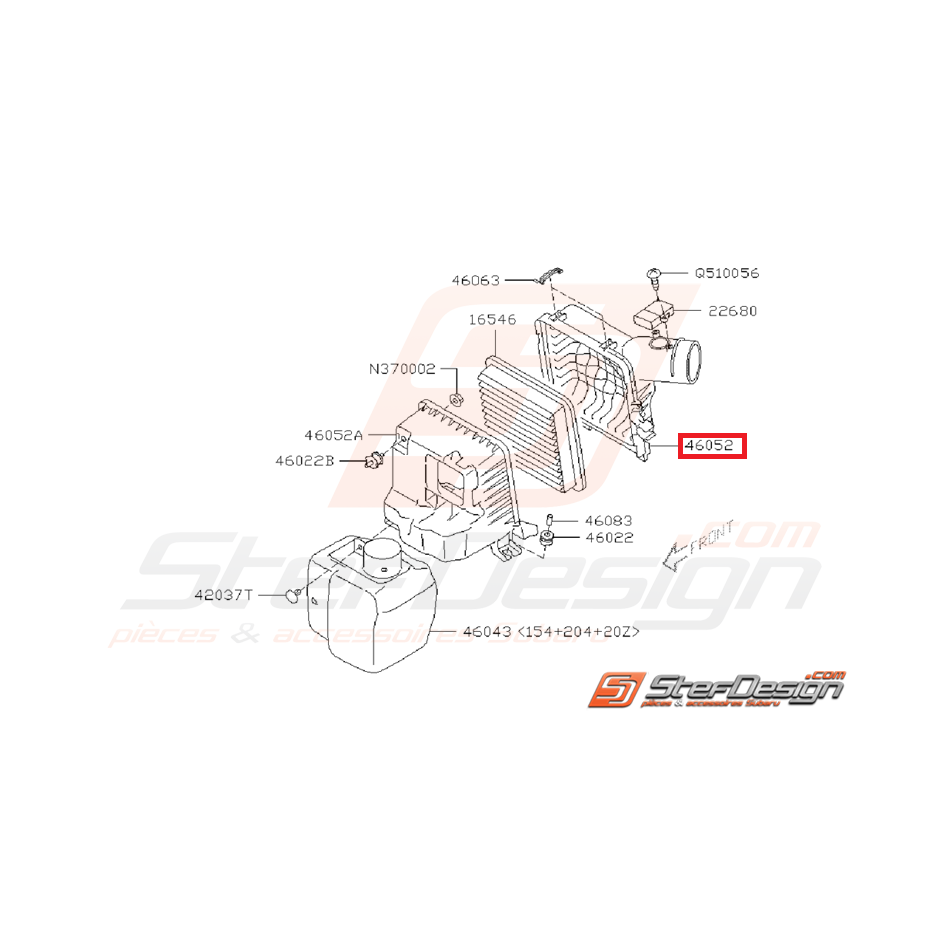 Boite a air supérieur subaru WRX/STI 08-14 Boite a air supérieur subaru WRX/STI 08-14