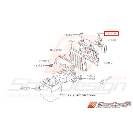 Boulon boite a air WRX/STI 01-14