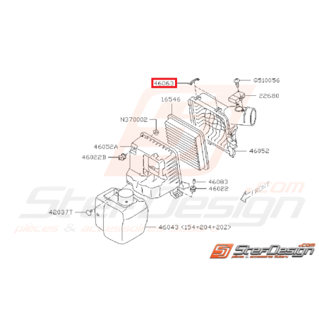 Attache boite a air WRX/STI 08-14