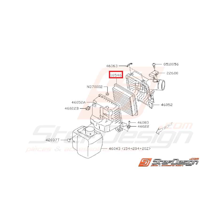 Filtre à air ORIGINE SUBARU pour WRX/STI  2008-2016 Filtre à air ORIGINE SUBARU pour WRX/STI  2008-2016