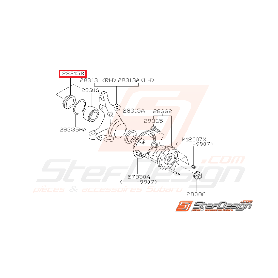 Joint spy de roulement avant intérieur GT 93-00 WRX/STI 01-07