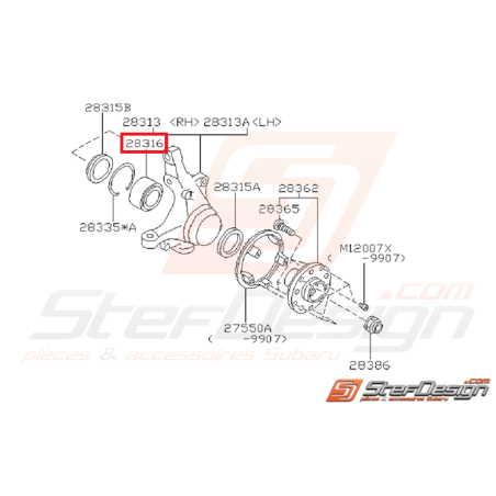 Kit roulement avant pour Impreza GT 93-00 WRX 01-07 STI 01-04