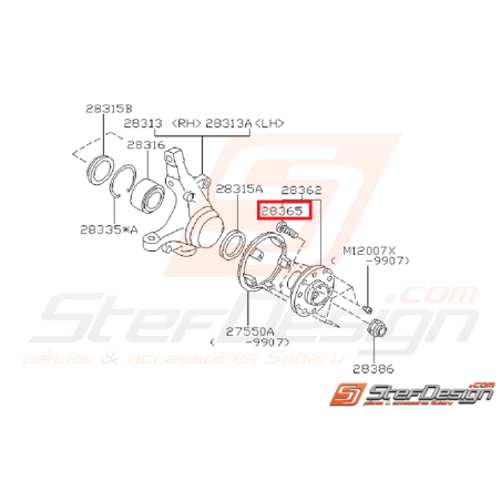 Goujon de roue origine Subaru GT 93-00 WRX 01-07 STI 01-04