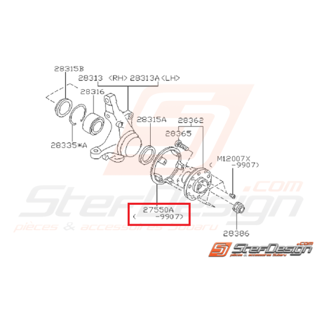 Couronne dentée ABS avant SUBARU GT 93-99