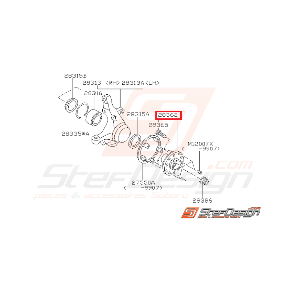 Moyeu avant avec ABS pour Impreza GT 93-00 Moyeu avant avec ABS pour Impreza GT 93-00