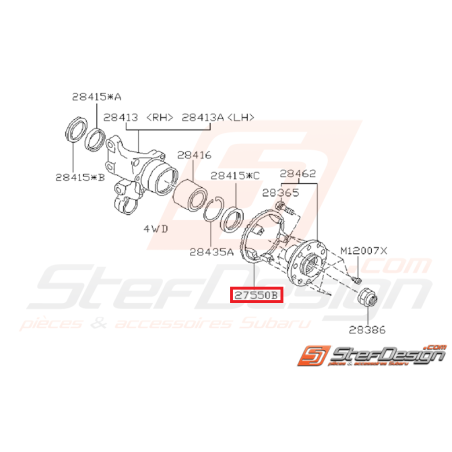 Couronne abs arrière origine subaru pour GT et WRX  01-07