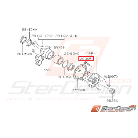 Goujon de roue origine Subaru GT 93-00 WRX 01-07 STI 01-04