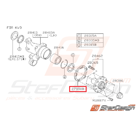 Couronne abs arrière origine subaru STI 01-07