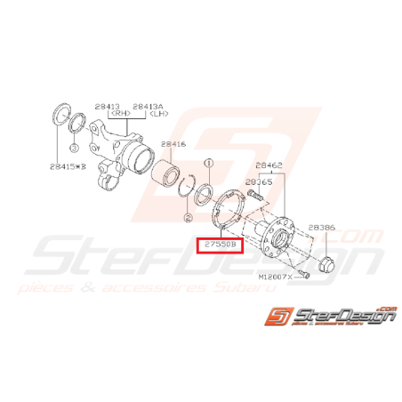 Couronne abs arrière origine subaru pour GT et WRX  01-07