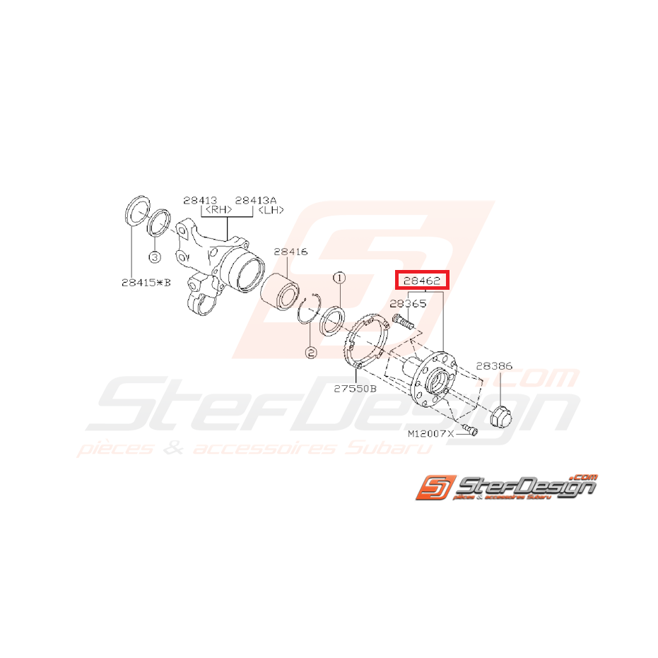 Moyeu arrière origine SUBARU impreza GT et WRX avec ou sans abs Moyeu arrière origine SUBARU impreza GT et WRX avec ou sans abs