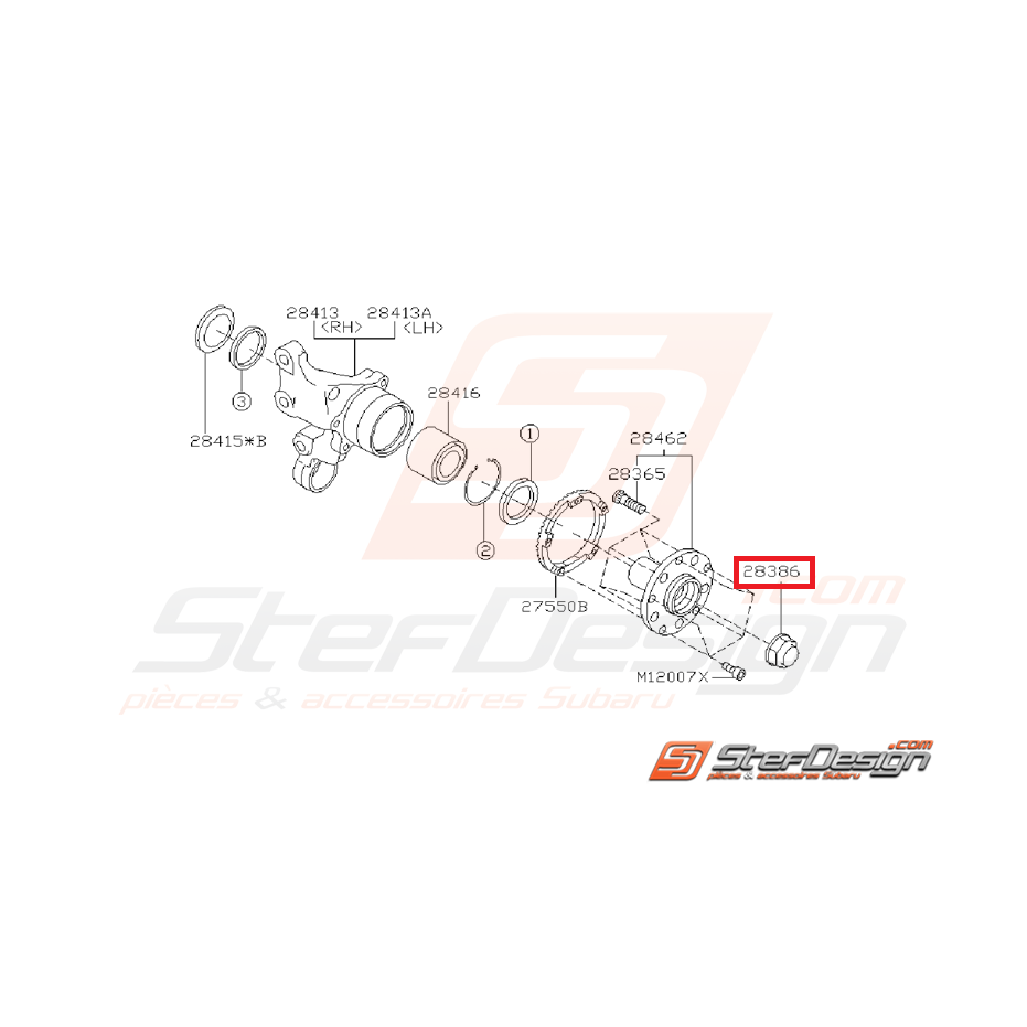 Ecrou de cardan  Subaru Impreza  GT 93-00 WRX/STI 01-16 Ecrou de cardan  Subaru Impreza  GT 93-00 WRX/STI 01-16