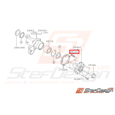 Goujon de roue origine Subaru GT 93-00 WRX 01-07 STI 01-04