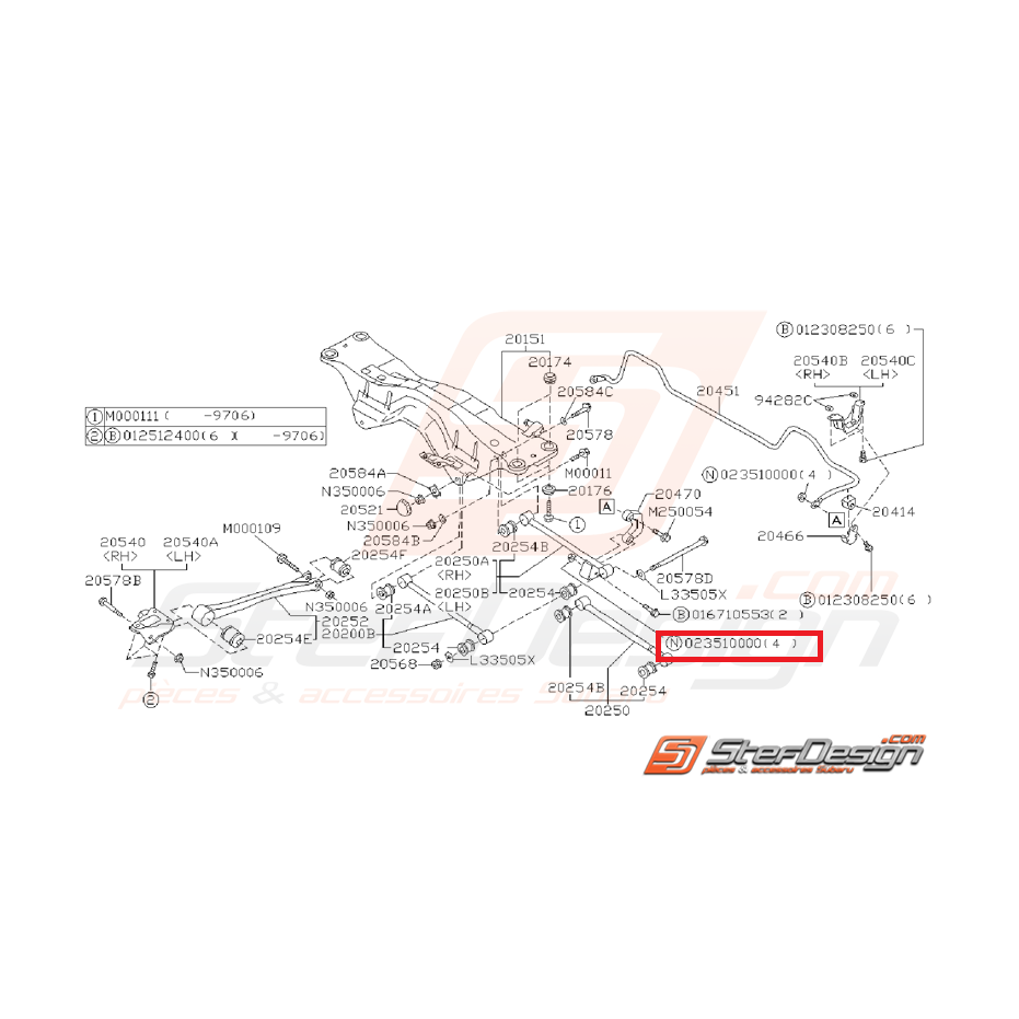 Ecrou échappement intermédiaire/silencieux