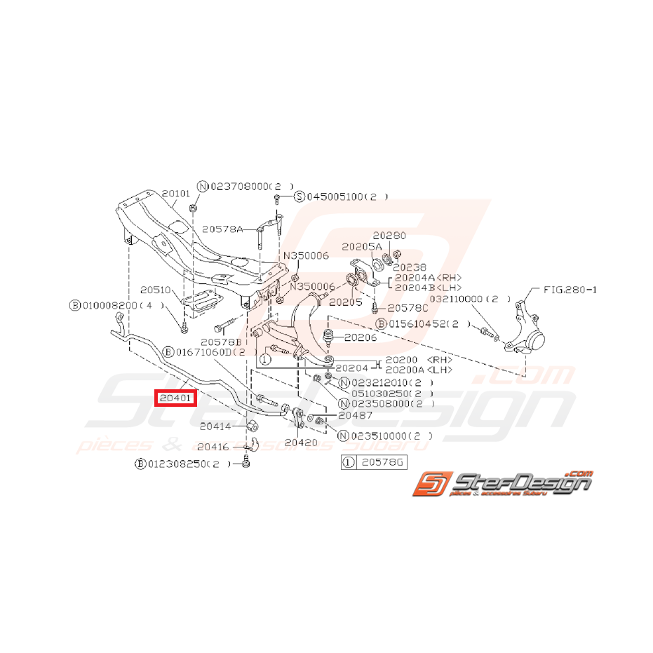 Barre stabilisatrice de 19mm origine subaru GT 93-00 Barre stabilisatrice de 19mm origine subaru GT 93-00