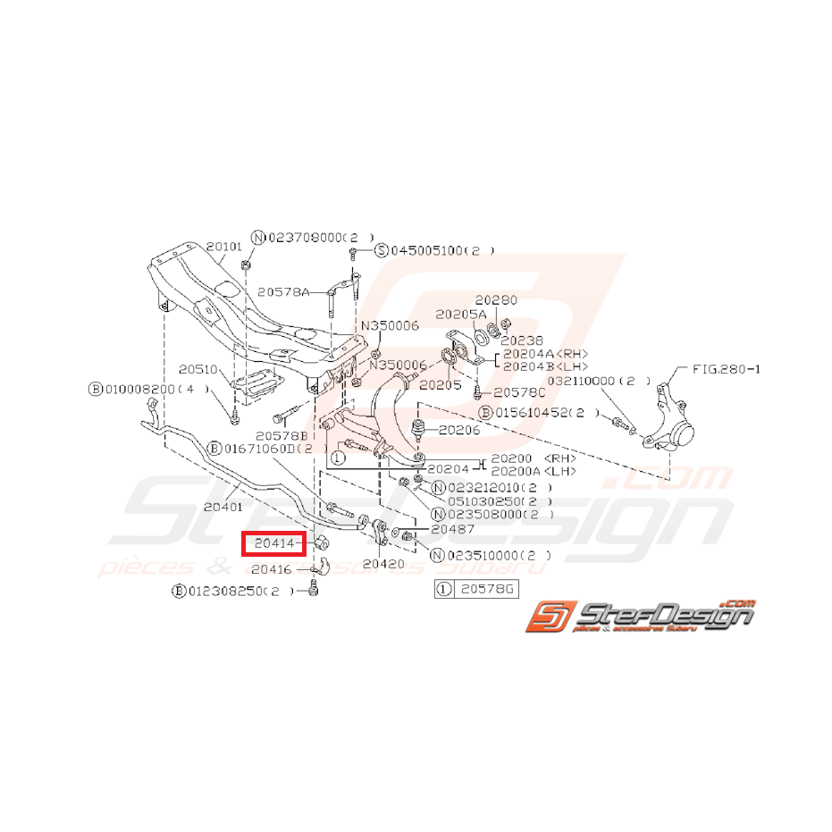 Silent bloc barre stabilisatrice avant origine subaru GT 96-00 Silent bloc barre stabilisatrice avant origine subaru GT 96-00