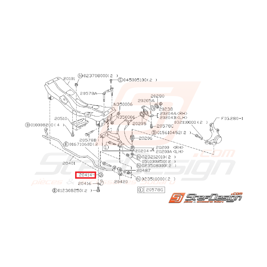 Silent bloc de barre anti-roulis WHITELINE avant et arrière GT 96-00 arrière WRX/STI 01-02