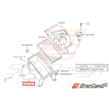 Boite à air inférieur WRX/STI 01-07