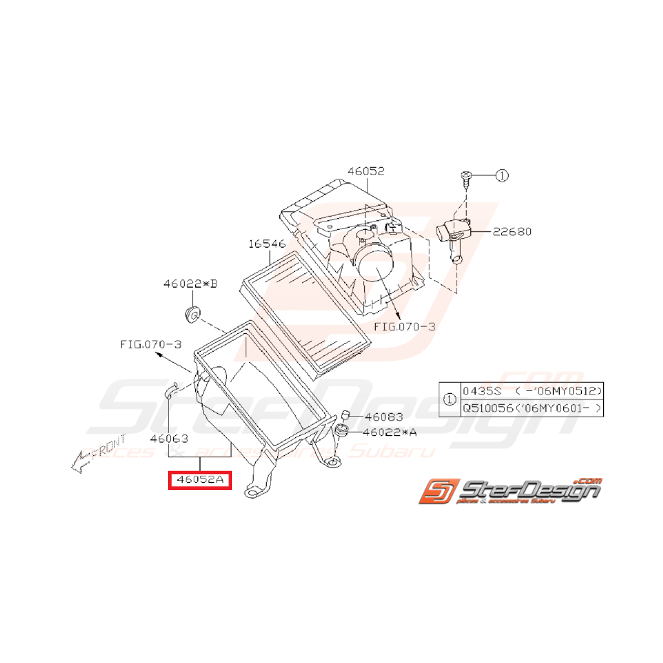 Boite à air inférieur WRX/STI 01-07