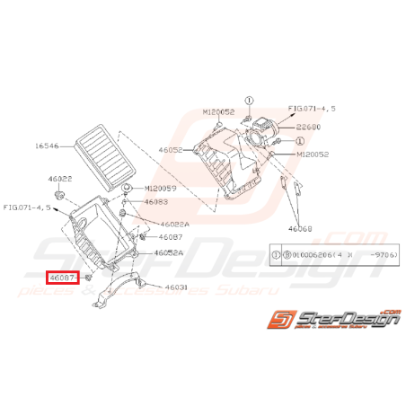 Écrou fixation boite a air GT 93-96