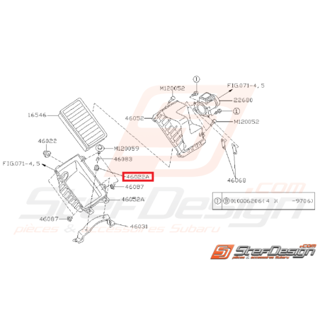 Silent bloc boite a air GT 93-96