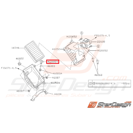 Vis de fixation boite a air GT 93-96