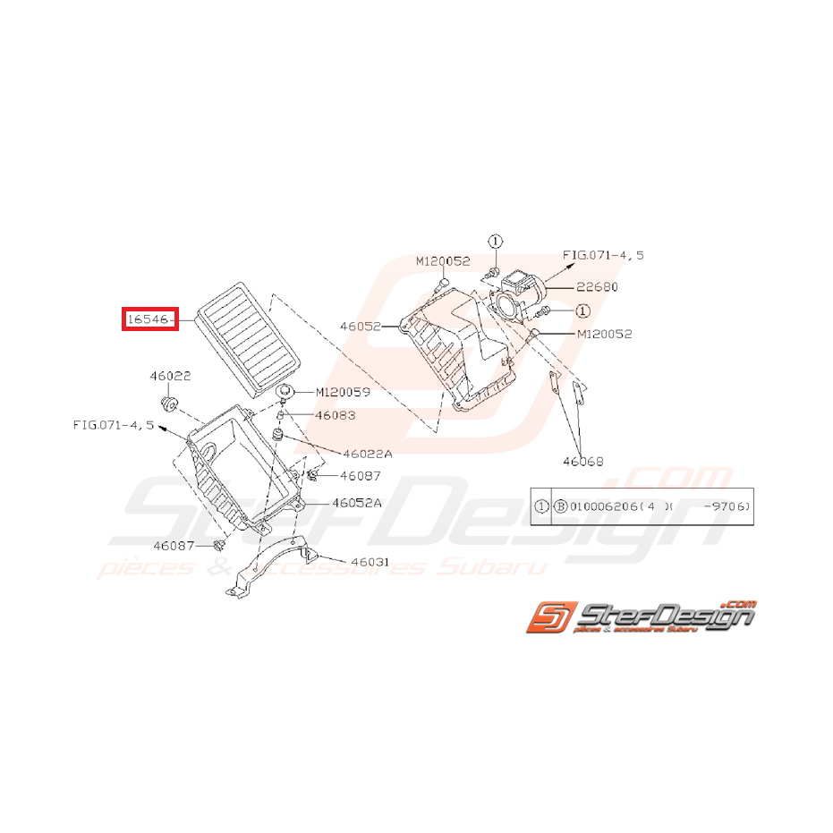 filtre à air ORIGINE SUBARU pour GT 93-00 et WRX/STI 01-07 filtre à air ORIGINE SUBARU pour GT 93-00 et WRX/STI 01-07
