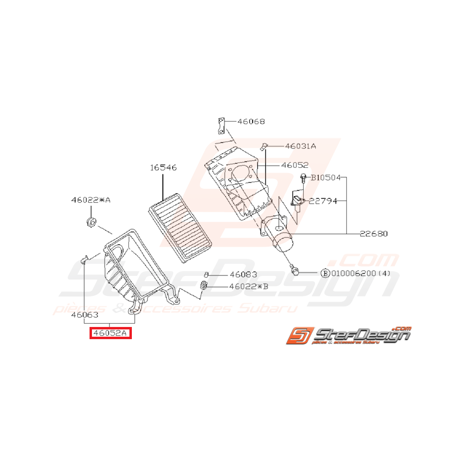 Couvercle inférieur boite a air GT 97-00