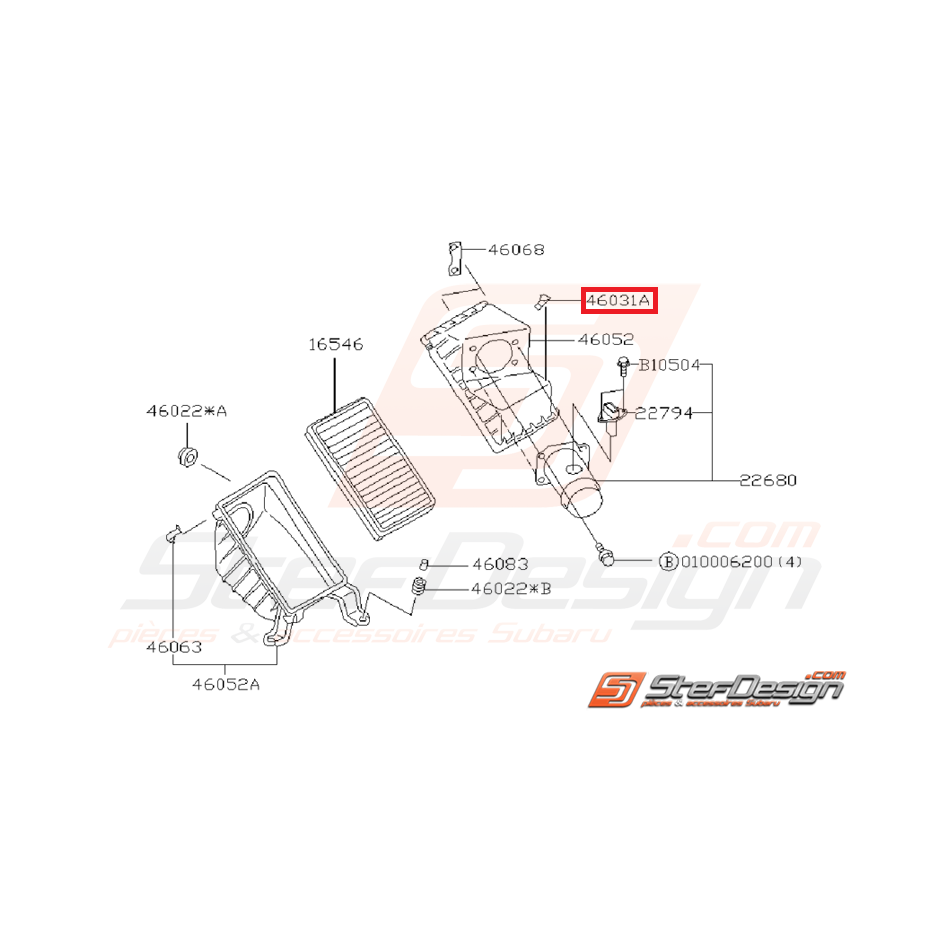 Patte de fixation boite à air GT 97-00