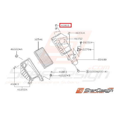 Guide boite a air GT 97-00