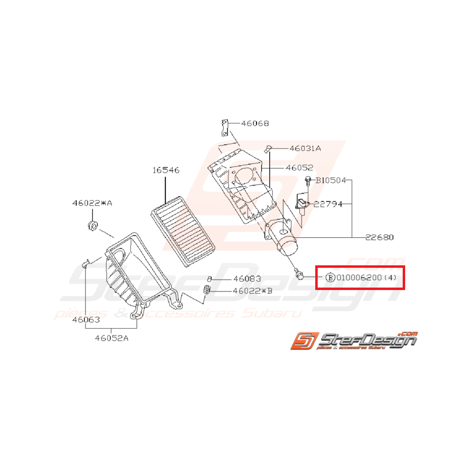Vis fixation débitmètre GT 93-00