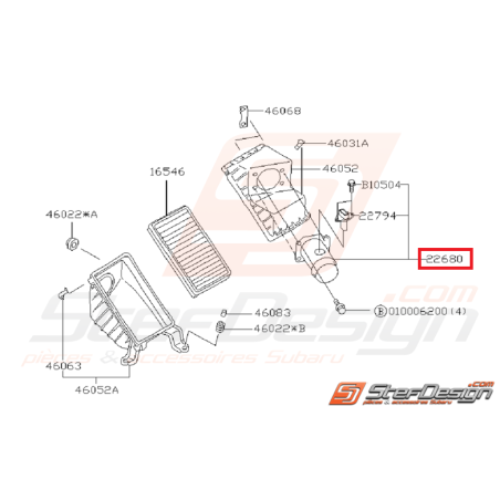 Débitmètre ORIGINE SUBARU impreza GT 97-98