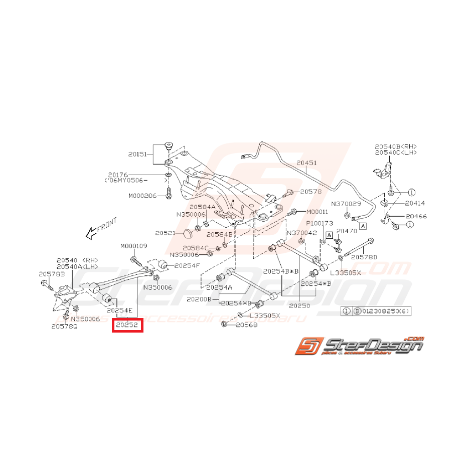 Tirant longitudinal arrière STI 03-07